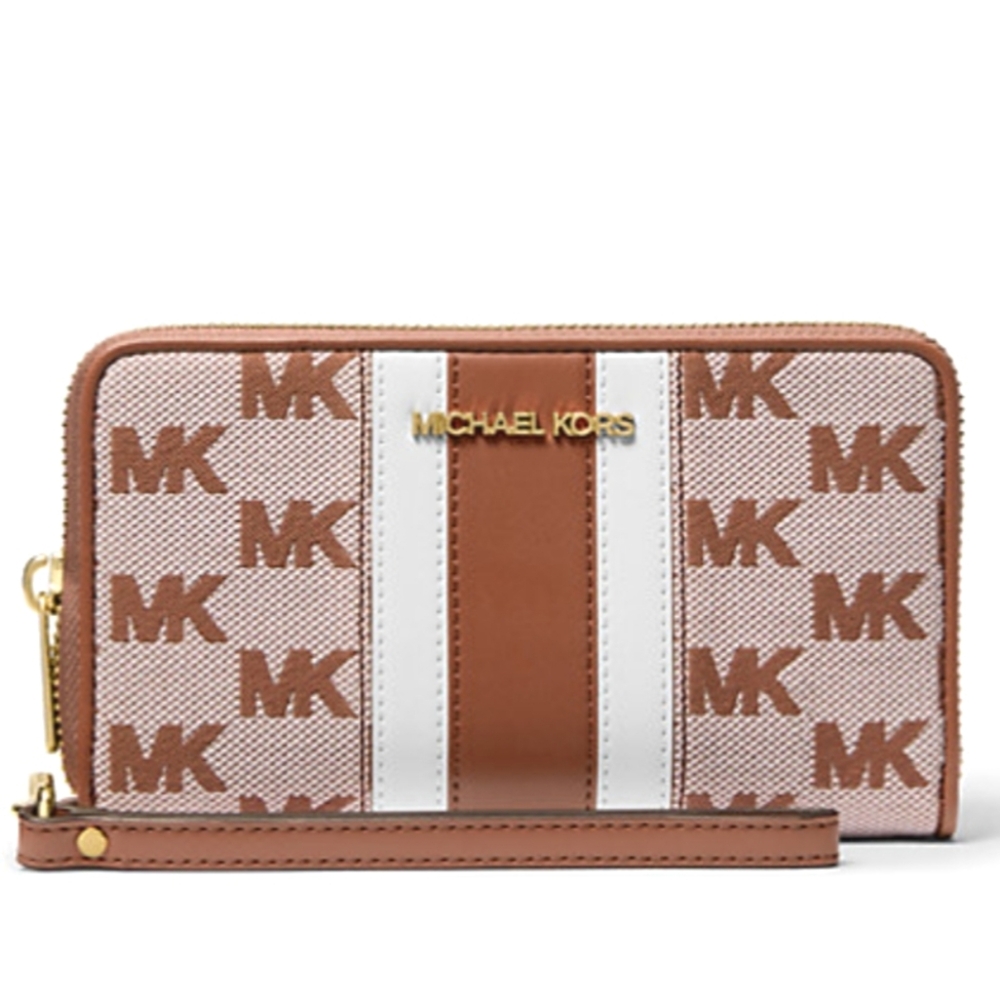 Michael Kors Large Logo Smartphone Wristlet - Luggage NWOT  **FAST SHIPPING**